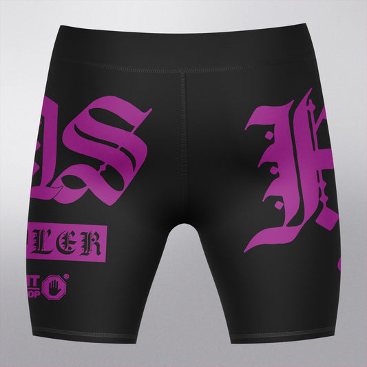 Malla Corta Black & Orange Fight Non Stop – Goth Collection