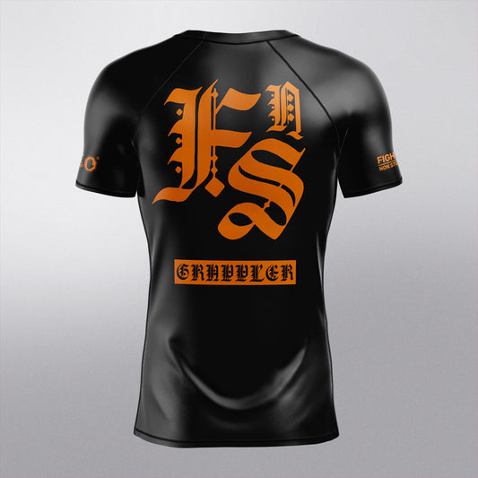 Rashguard Gótico Negro/Naranja – Fight Non Stop