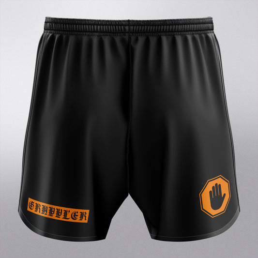 FNS Gothic Shorts – Negro/Naranja