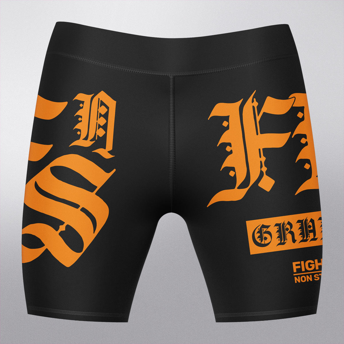Malla Corta Black & Orange Fight Non Stop – Goth Collection