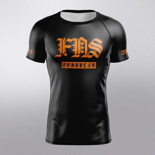 Rashguard Gótico Negro/Naranja – Fight Non Stop