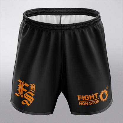 FNS Gothic Shorts – Negro/Naranja
