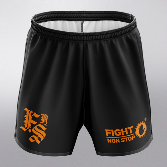 FNS Gothic Shorts – Negro/Naranja