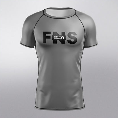 Rashguard Fight Non Stop – Grey Edition (Manga Corta)