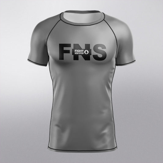 Rashguard Fight Non Stop – Grey Edition (Manga Corta)
