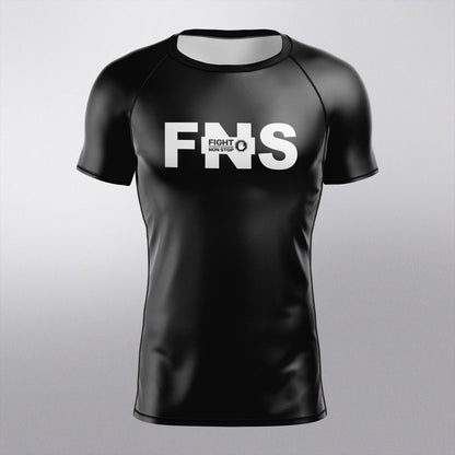 Rashguard Fight Non Stop – Black Edition (Manga Corta)
