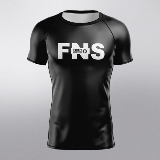Rashguard Fight Non Stop – Black Edition (Manga Corta)