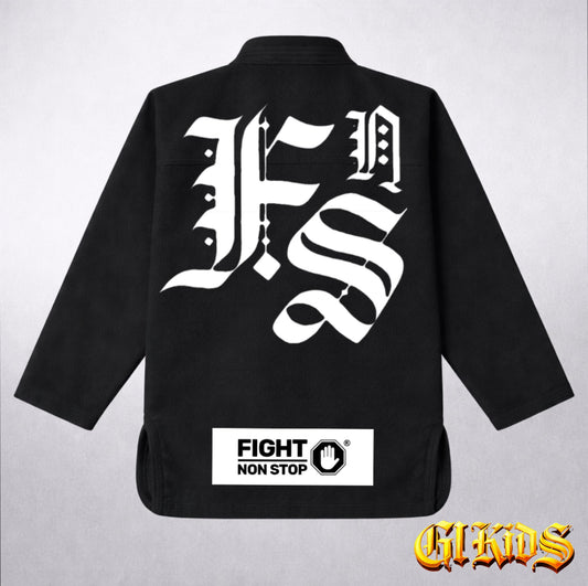 Kimono BJJ Fight Non Stop – Kids Black Edition