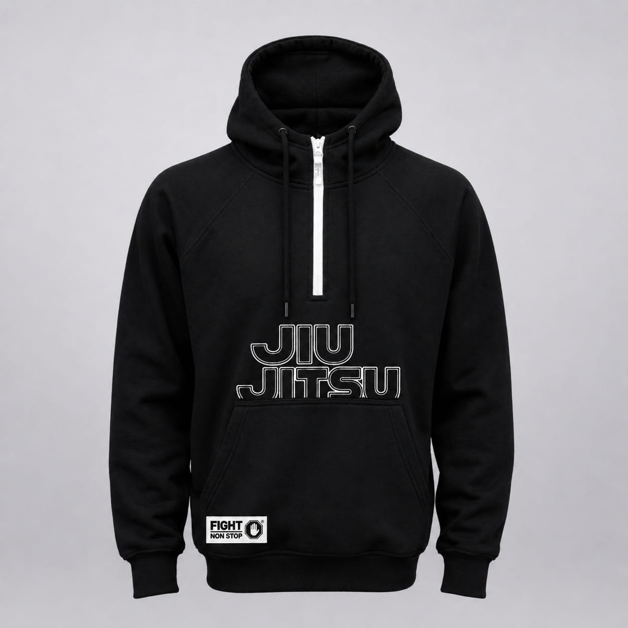 Sudadera Jiu Jitsu Negra con Capucha – Fight Non Stop