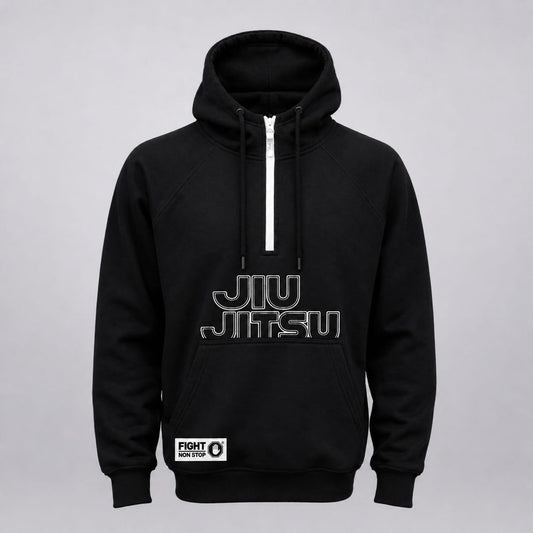 Sudadera Jiu Jitsu Negra con Capucha – Fight Non Stop