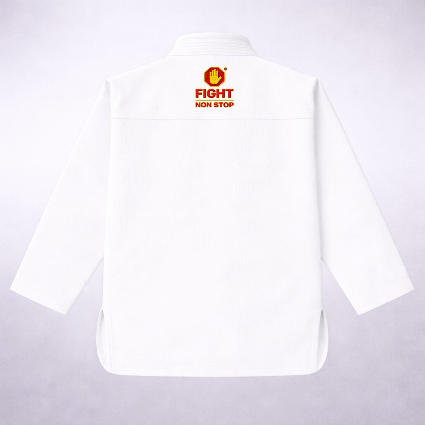 Kimono Gi "Fight Non Stop" Edicion Bjj Spain  - Blanco