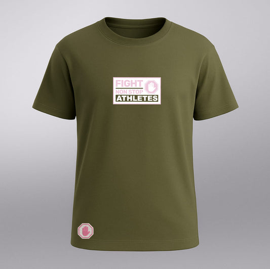 Camiseta Fight Non Stop Athletes Verde & Rosa